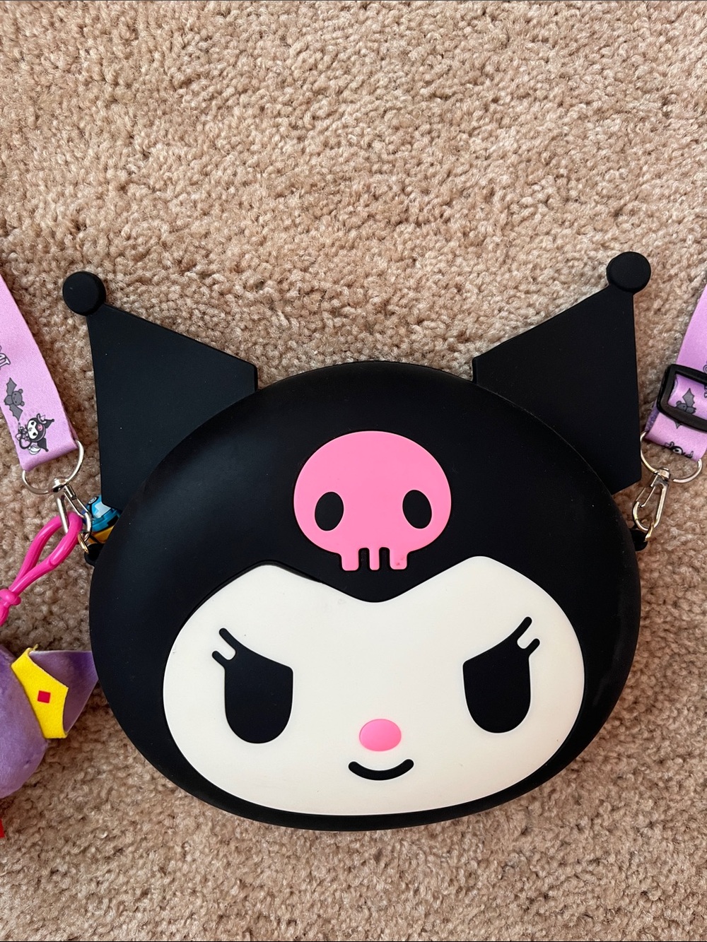 Kuromi Silicone Crossbody Purse with Charm - Picture 2 of 9